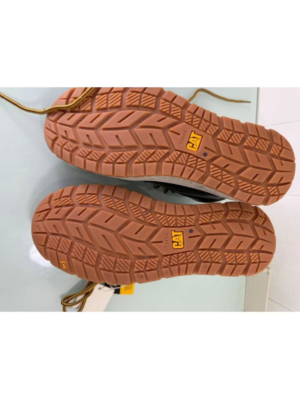 CAT Caterpillar Impact Waterproof Work Boots Men's 9 Carbon Composite Toe Brown